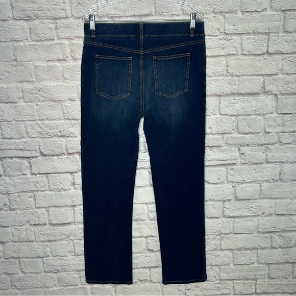 Betabrand Straight Leg Mid Rise Denim Jeans - Picture 4 of 11